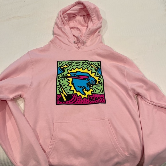 Mr Beast Pink Hoodie Merch - Picture 3 of 3